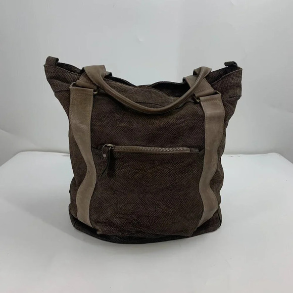 Corsia Women's Snakeskin Style Scale Pattern‎ Leather Deep Tote Bag - Picture 1 of 14